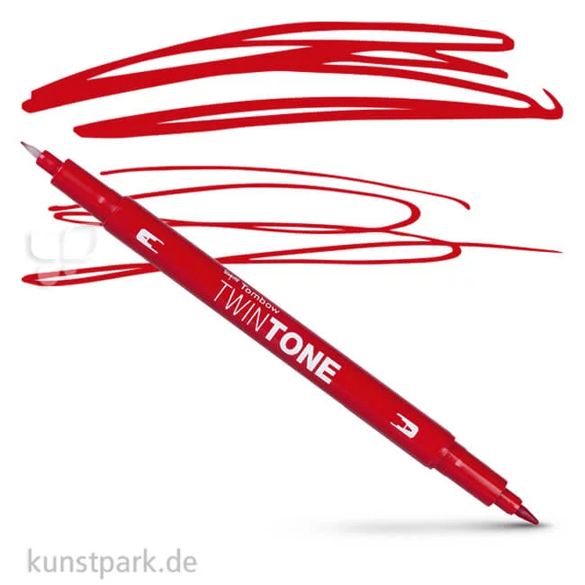 Artikelbild 1 des Artikels “Tombow Doppelfasermaler TwinTone Einzelstift | Strawberry Red“