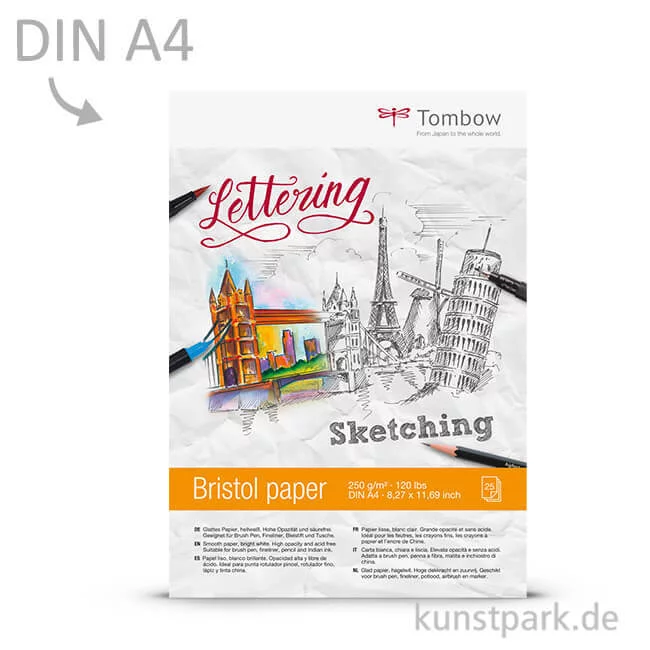 Artikelbild 1 des Artikels “Tombow Zeichenblock Bristol, 25 Blatt, 250g, DIN A4 “