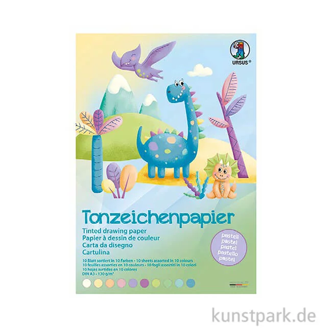 Artikelbild 1 des Artikels “Tonpapier DIN A4, 10 Pastellfarben, 20 Blatt, 130g “