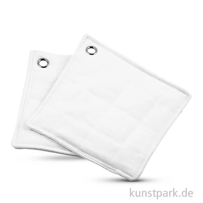 Artikelbild 1 des Artikels “Topflappen weiß aus Baumwolle, 22x22 cm, 2 Stück “