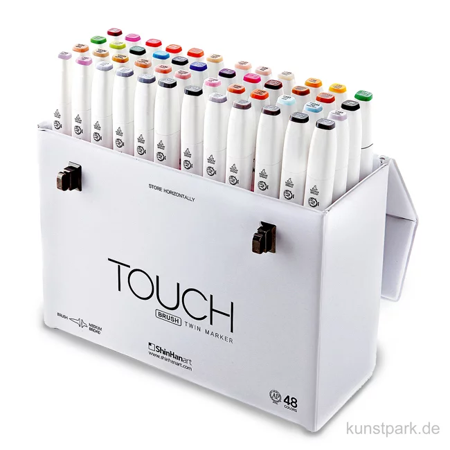 Artikelbild 1 des Artikels “TOUCH BRUSH Marker Set 48er - Ausgewählte Farben, weißer Koffer “