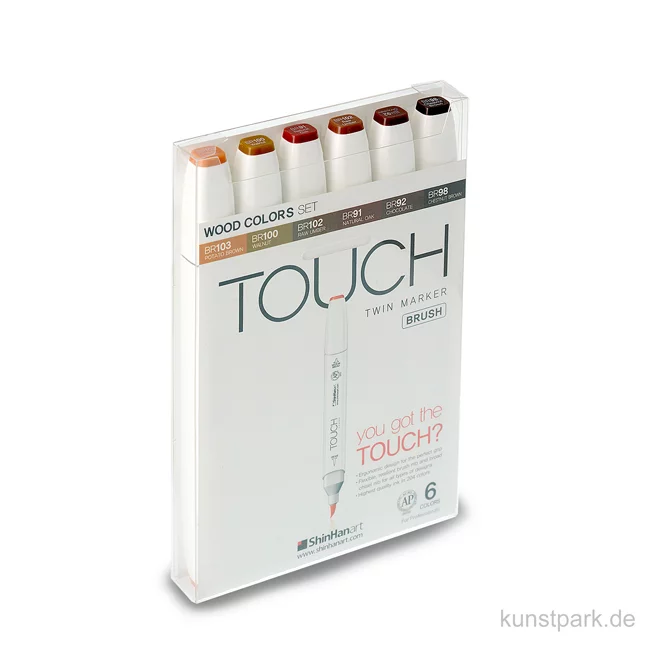 Artikelbild 1 des Artikels “TOUCH BRUSH Marker Set 6er - Wood Colors “