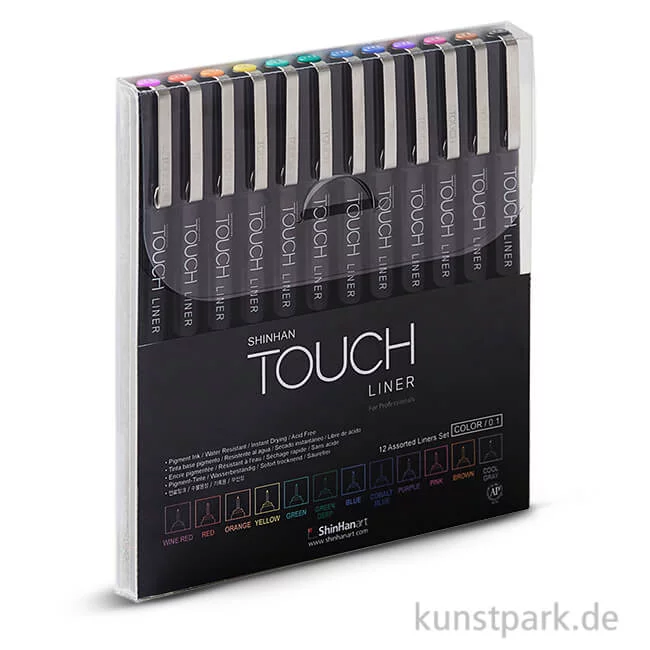 Artikelbild 1 des Artikels “TOUCH Liner Color 0,1 mm Set mit 12 verschiedenen Farben “