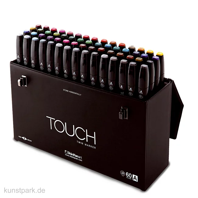 Artikelbild 1 des Artikels “TOUCH Twin Marker Set 60er - Set A, edler schwarzer Koffer “