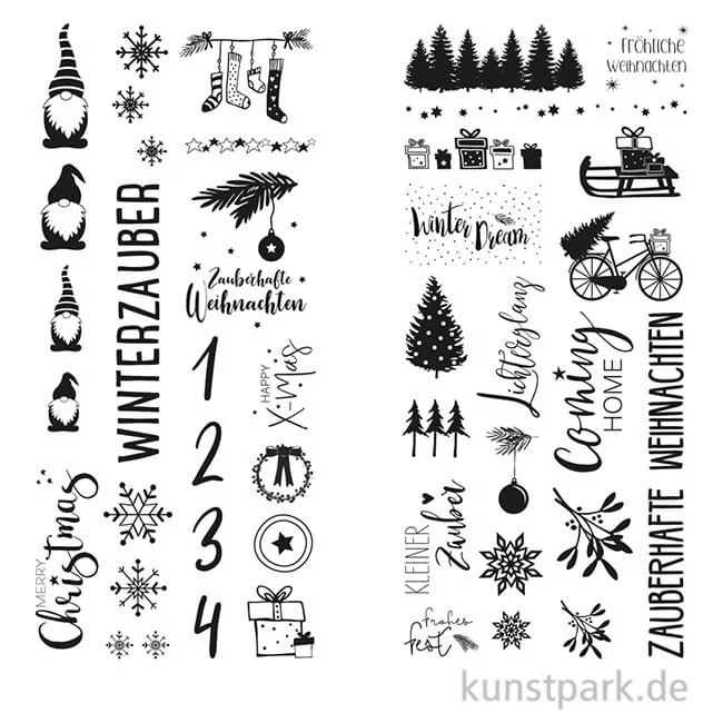 Artikelbild 1 des Artikels “Transferfolie Winter + Christmas, verschiedene Designs, 2 Bogen “