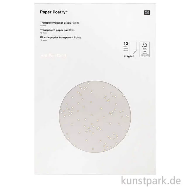 Artikelbild 1 des Artikels “Transparentpapier, Punkte Gold “