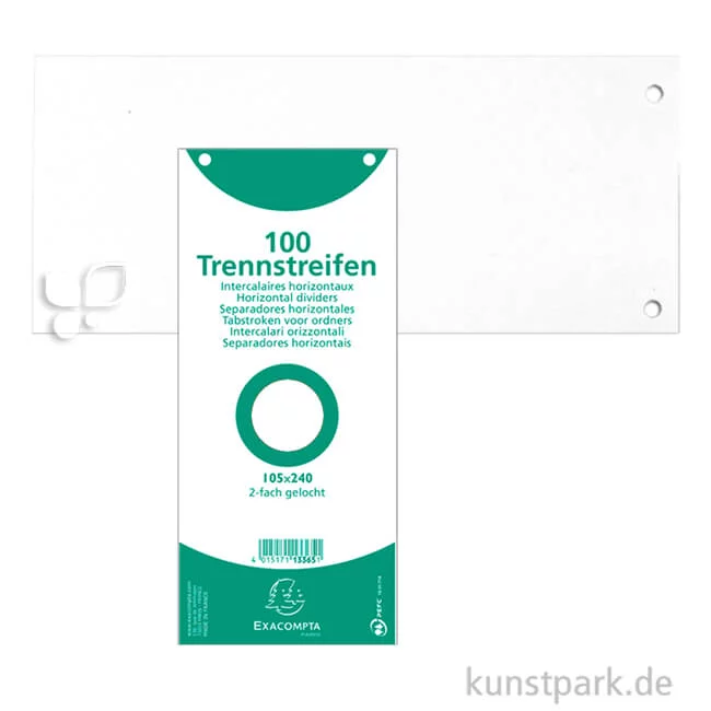 Artikelbild 1 des Artikels “Trennstreifen 105 x 240 mm 100 Stk | Weiß“