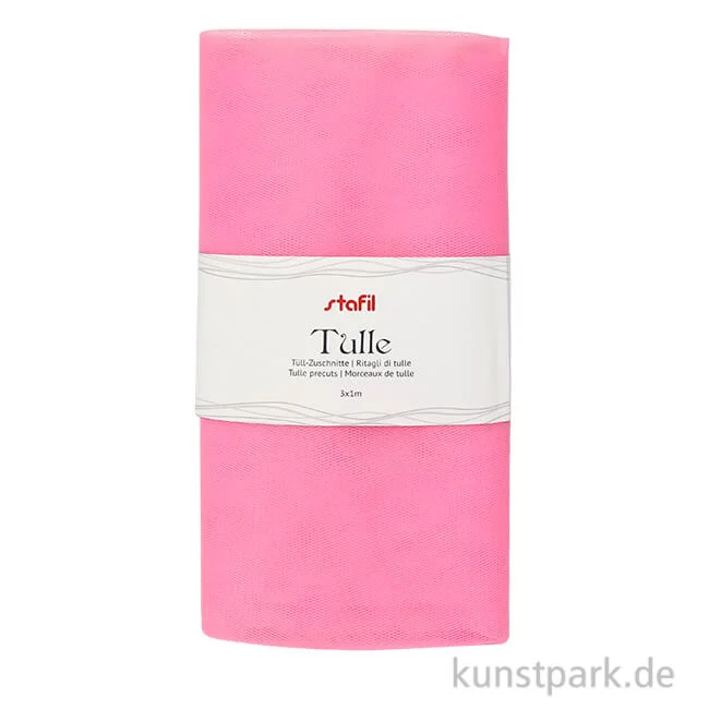 Artikelbild 1 des Artikels “Tüll Stoff Zuschnitt - 3 x 1 m Rosa “