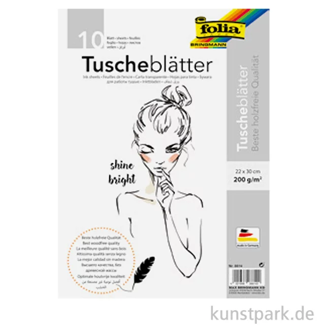 Artikelbild 1 des Artikels “Tusche Papier, 22 x 30 cm, 10 Blatt, Weiß, 200g/m² “
