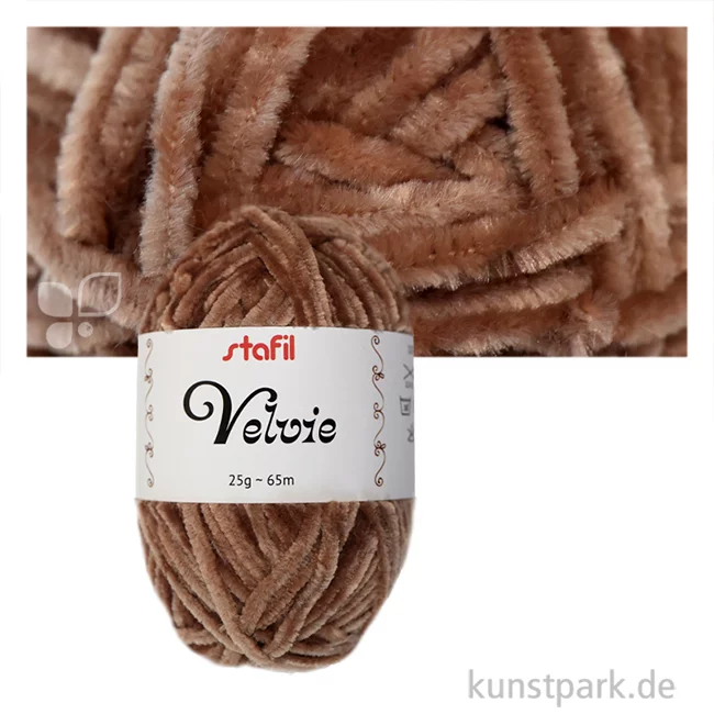 Artikelbild 1 des Artikels “Velvie Garn für Amigurumi, 25 g Knäuel, 65 Meter Farbe | Braun“