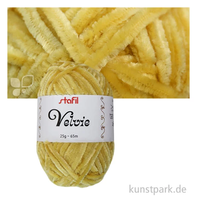 Artikelbild 1 des Artikels “Velvie Garn für Amigurumi, 25 g Knäuel, 65 Meter Farbe | Gelb“