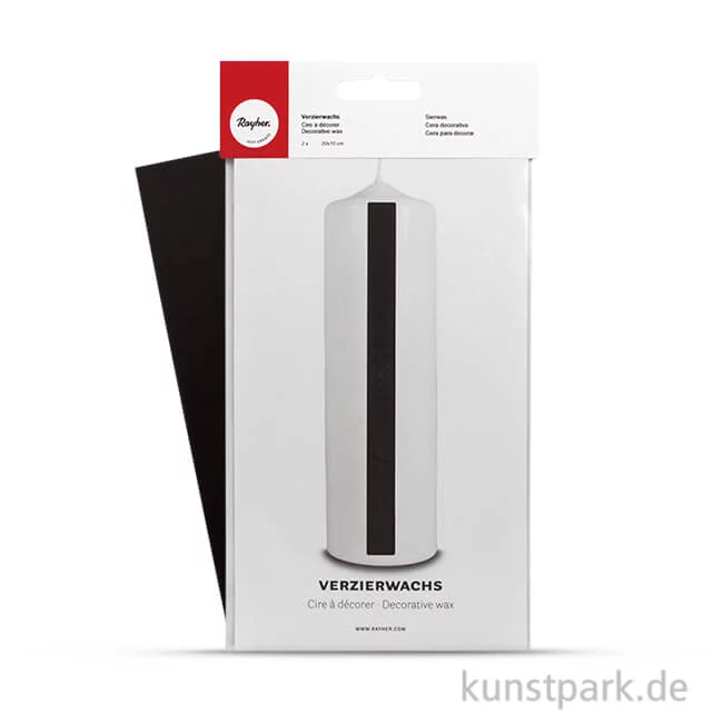Artikelbild 1 des Artikels “Verzierwachs 20x10 cm, 2 Stück Wachsfolie | Schwarz“