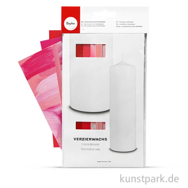 Artikelbild 1 des Artikels “Verzierwachs-Set Kommunion - Pink-Töne, 4 Stück farblich sortiert “
