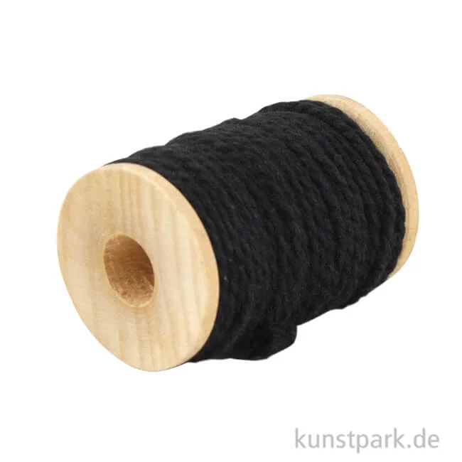Artikelbild 1 des Artikels “Vintage Baumwollgarn auf Holzspule 10 m Schwarz“