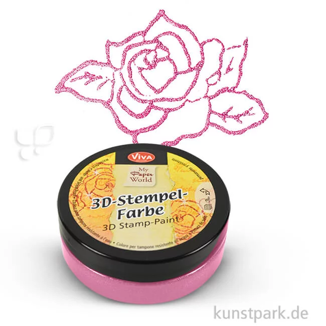 Artikelbild 1 des Artikels “Viva Decor 3D-Stempelfarbe 50 ml | Rosa-Metallic“