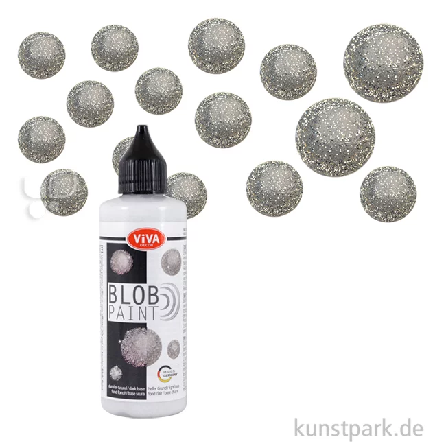 Artikelbild 1 des Artikels “Viva Decor Blob Paint Metallic & Glitter 90 ml | Silber Glitter“