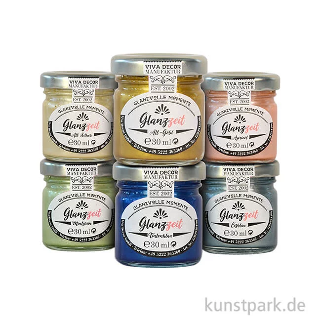 Artikelbild 1 des Artikels “Viva Decor Glanzzeit Metallic Farben Set 6 x 30 ml “