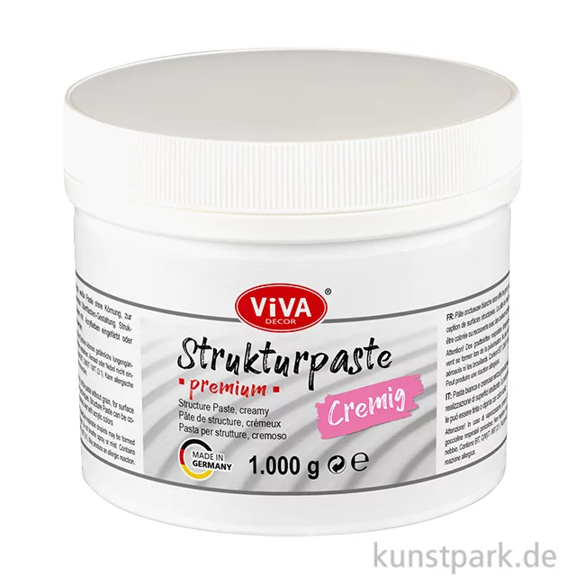 Artikelbild 1 des Artikels “Viva Decor Strukturpaste Cremig, Weiß, Premium, 1000g “