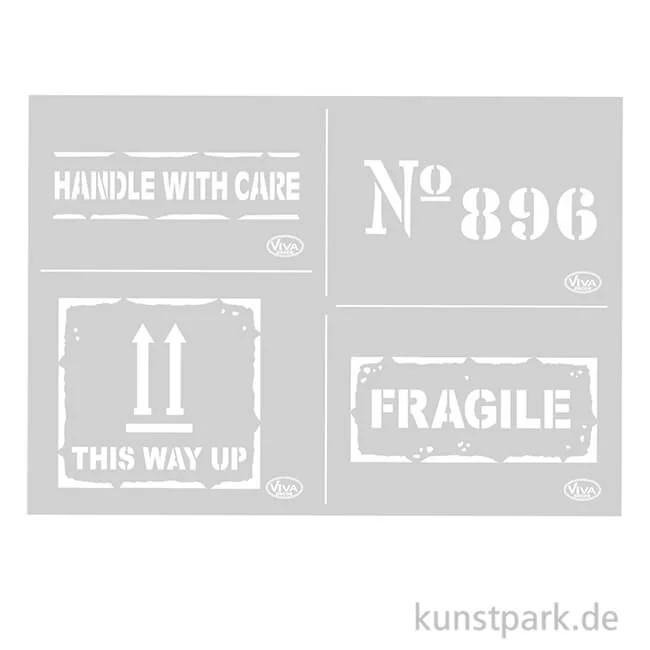 Artikelbild 1 des Artikels “Viva Decor Universal-Schablone A4 - Fragile “