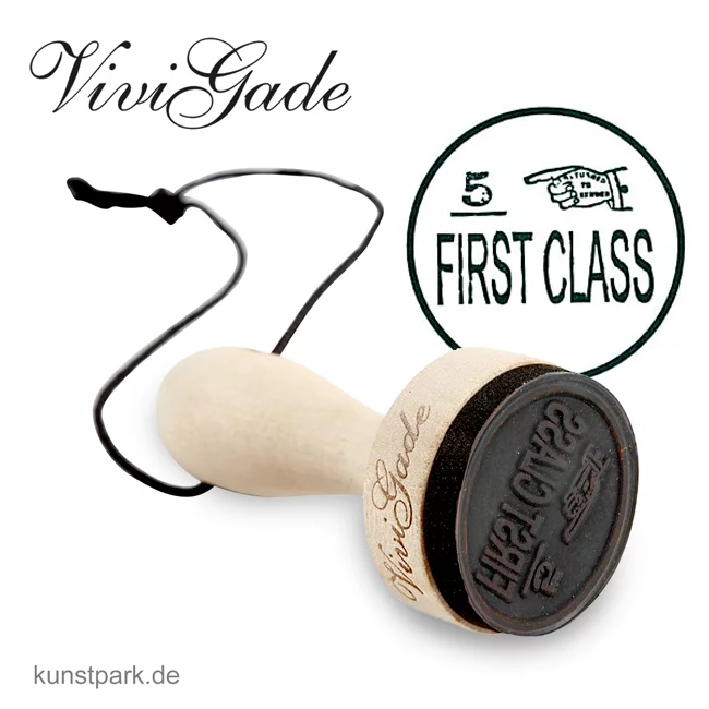 Artikelbild 1 des Artikels “Vivi Gade Copenhagen - Holzstempel - First Class, Durchmesser 30 mm “
