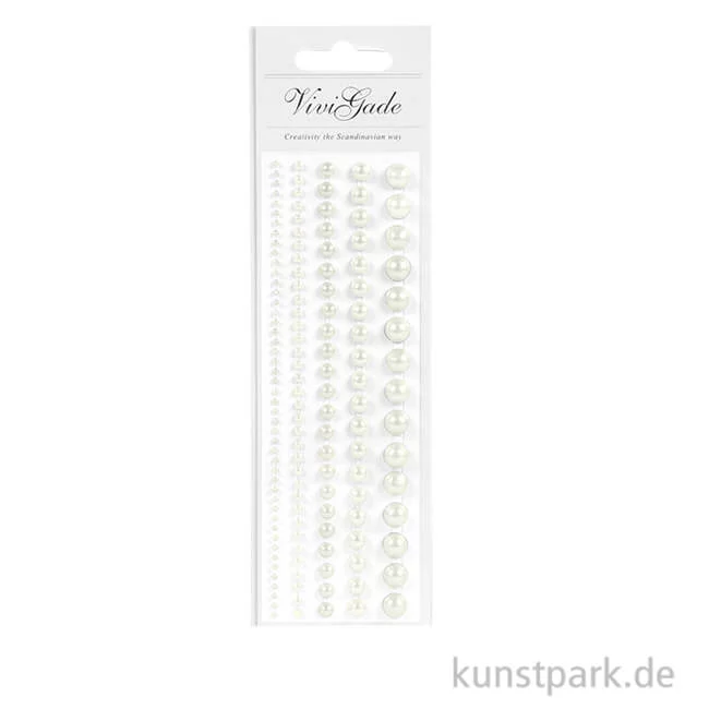 Artikelbild 1 des Artikels “Vivi Gade Skagen - 140 Halbperlen selbstklebend, Perlmuttglanz - Weiß “