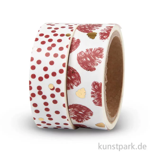 Artikelbild 1 des Artikels “Vivi Gade Washitape - Punkte Rot, 15 mm, Set mit 2x4 m “