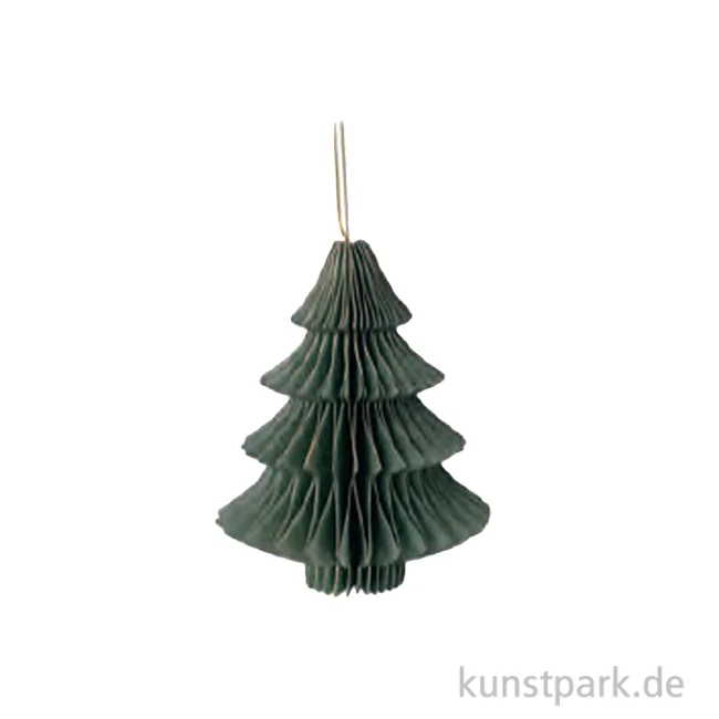 Artikelbild 1 des Artikels “Wabenpapier Tannenbaum mit Hänger, Grün, 10 cm, 4 Stück “