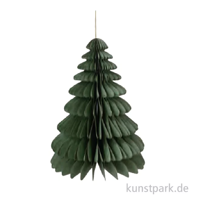 Artikelbild 1 des Artikels “Wabenpapier Tannenbaum mit Hänger, Grün, 32 cm, 1 Stück “