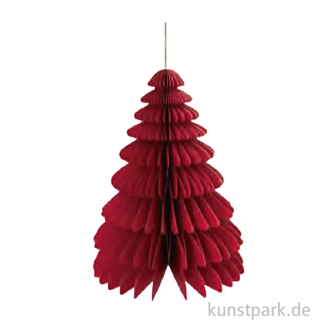 Artikelbild 1 des Artikels “Wabenpapier Tannenbaum mit Hänger, Rot, 32 cm, 1 Stück “