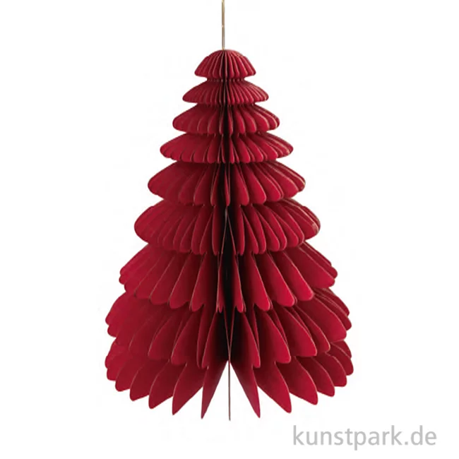 Artikelbild 1 des Artikels “Wabenpapier Tannenbaum mit Hänger, Rot, 65 cm, 1 Stück “