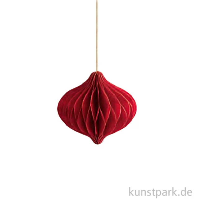 Artikelbild 1 des Artikels “Wabenpapier Tropfen mit Hänger, Rot, 8 cm, 4 Stück “