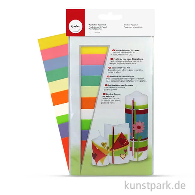 Artikelbild 1 des Artikels “Wachsfolie - Pastellset, 10x5 cm, 10 Stück sortiert “