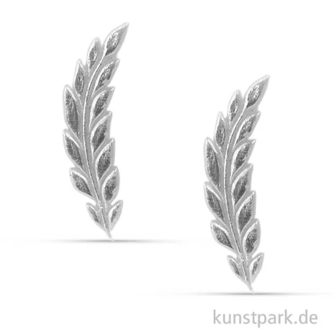 Artikelbild 1 des Artikels “Wachsmotiv - Ähre, 0,9x3,8 cm, 2 Stück Silber“