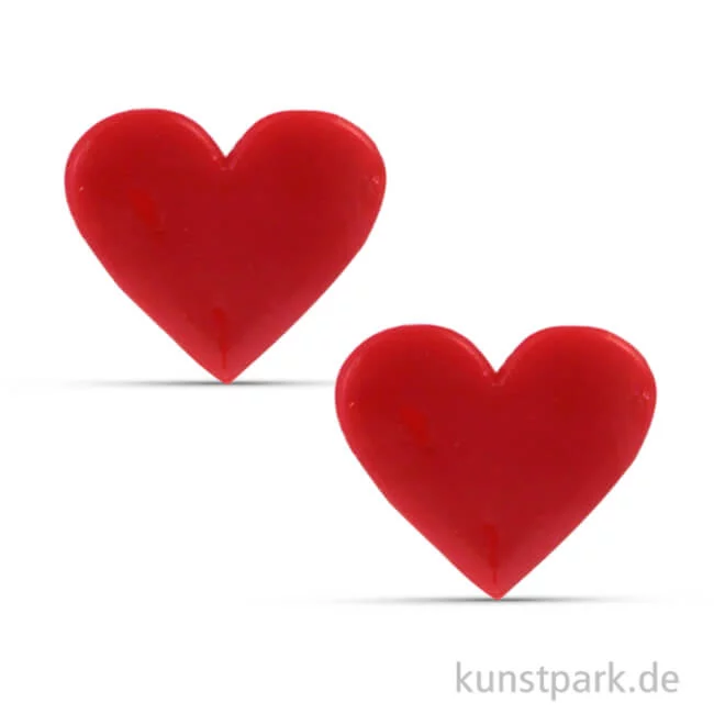 Artikelbild 1 des Artikels “Wachsmotiv - Herz, 2,3x2 cm, 2 Stück - Klassikrot “