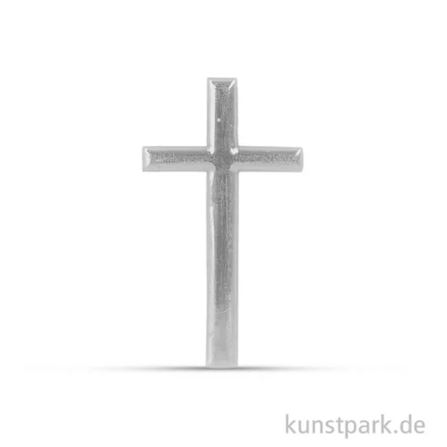 Artikelbild 1 des Artikels “Wachsmotiv - Kreuz, 4 cm, 1 Stück Silber“