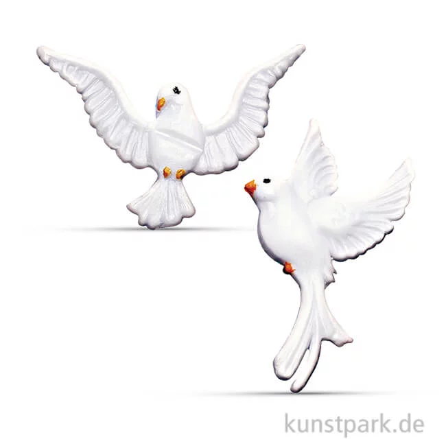Artikelbild 1 des Artikels “Wachsmotiv - Taube bemalt, 2 Stück “