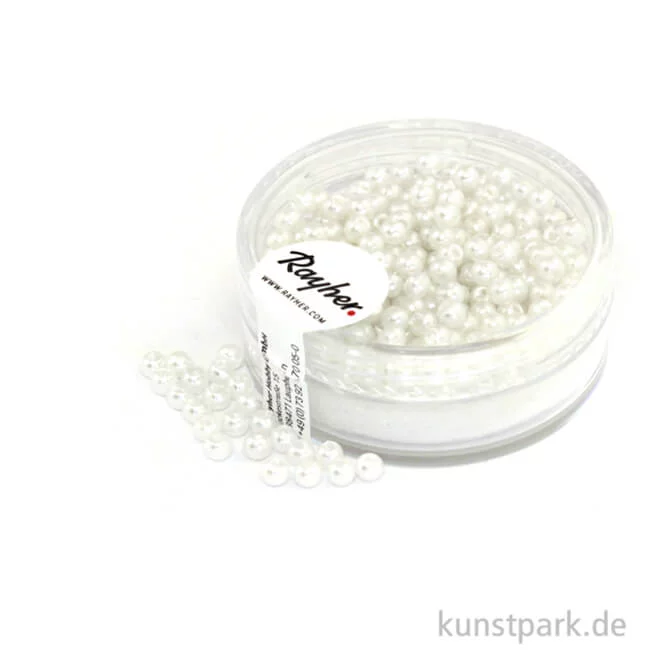 Artikelbild 1 des Artikels “Wachsperlen Weiß Weiss | 3 mm - 300 Stück“