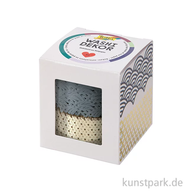 Artikelbild 1 des Artikels “Washi-Dekor-Tape, Gold + Grau, 25 mm, 2 Rollen, je 5 m “