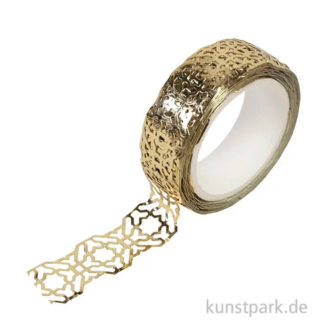 Artikelbild 1 des Artikels “Washi-Dekor-Tape, Hotfoil Ornament Gold, 15 mm, 5 m Rolle “