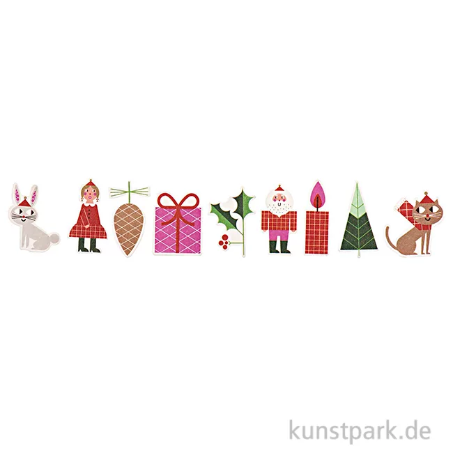 Artikelbild 1 des Artikels “Washi-Sticker - Christmas is in the Air, 10 Designs. 200 Stück “