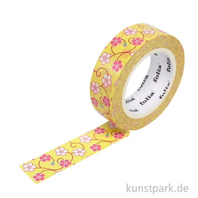 Artikelbild 1 des Artikels “Washi-Tape Blütenranke Grün, 15 mm, 10 m Rolle “