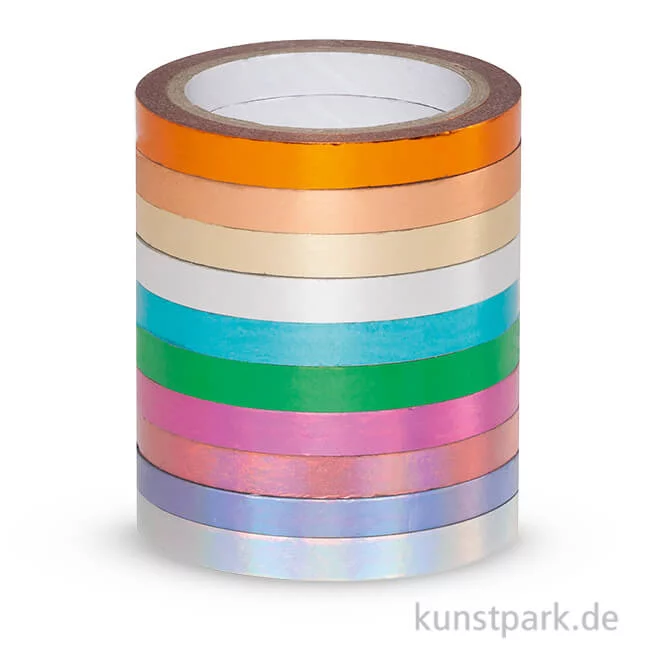 Artikelbild 1 des Artikels “Washi-Tape Hotfoil - Irisierend, 5 mm, 10er Set, je 5 m “