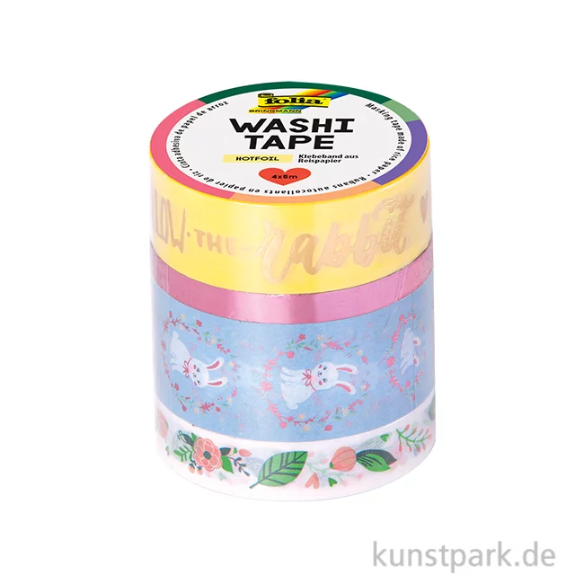 Artikelbild 1 des Artikels “Washi-Tape Hotfoil - FOLLOW THE RABBIT, 4er Set, je 5 m “
