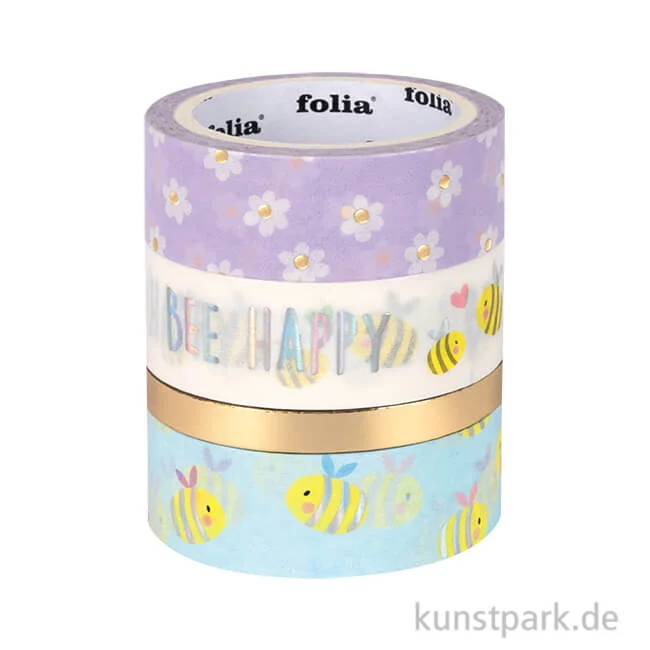 Artikelbild 1 des Artikels “Washi-Tape Hotfoil - Gold Bees, 4er Set, je 10m “