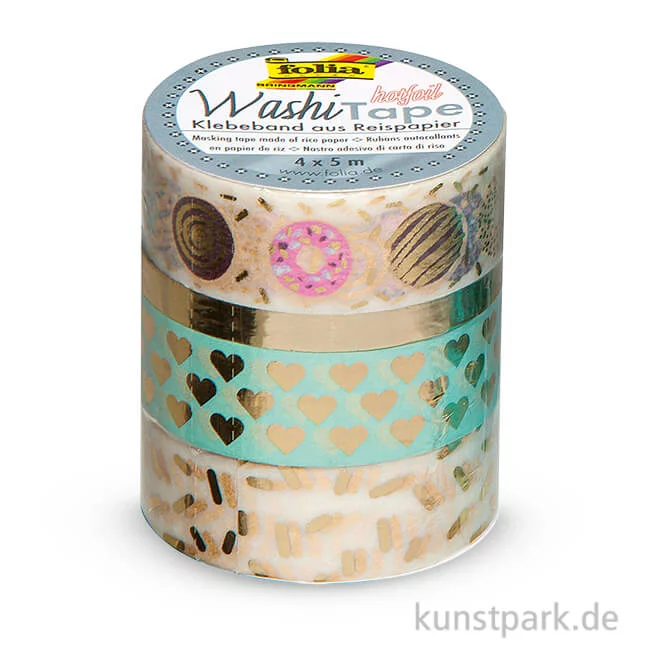 Artikelbild 1 des Artikels “Washi-Tape Hotfoil - GOLD II, 4er Set, je 5 m “