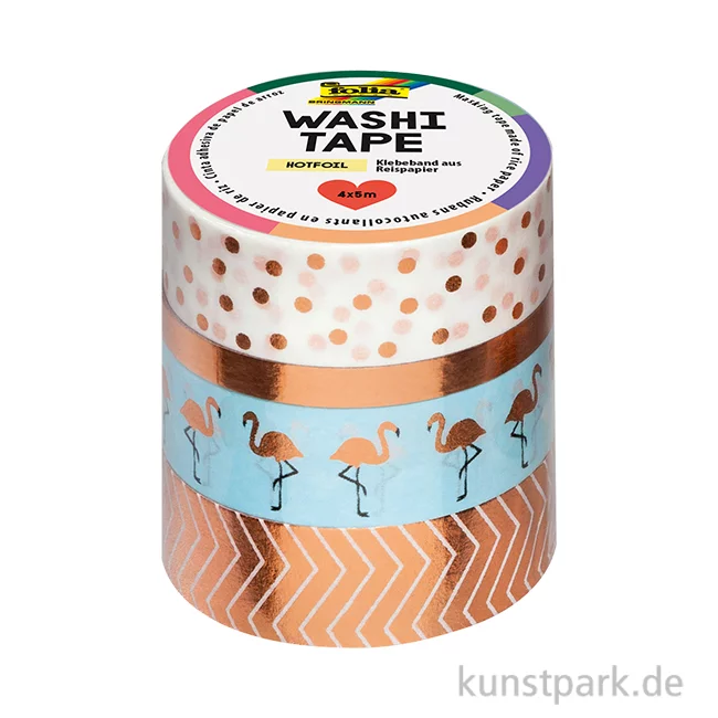Artikelbild 1 des Artikels “Washi-Tape Hotfoil - ROSEGOLD, 4er Set, je 5 m “