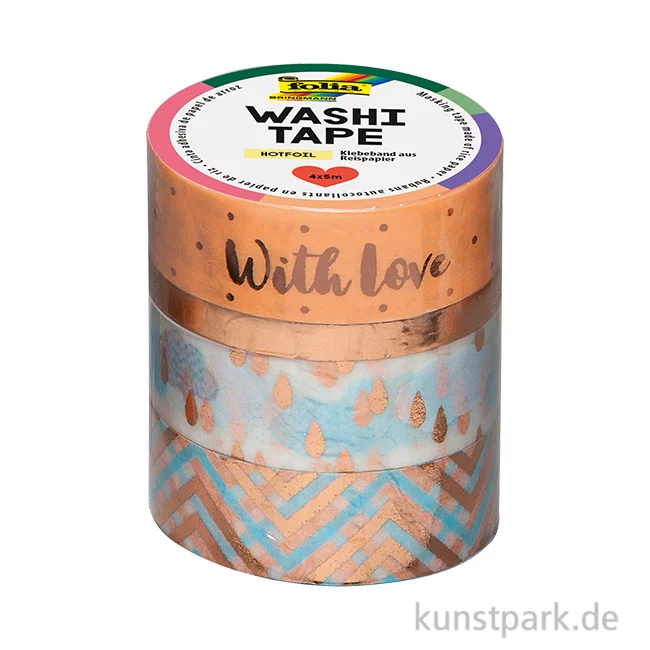 Artikelbild 1 des Artikels “Washi-Tape Hotfoil - ROSEGOLD II, 4er Set, je 5 m “
