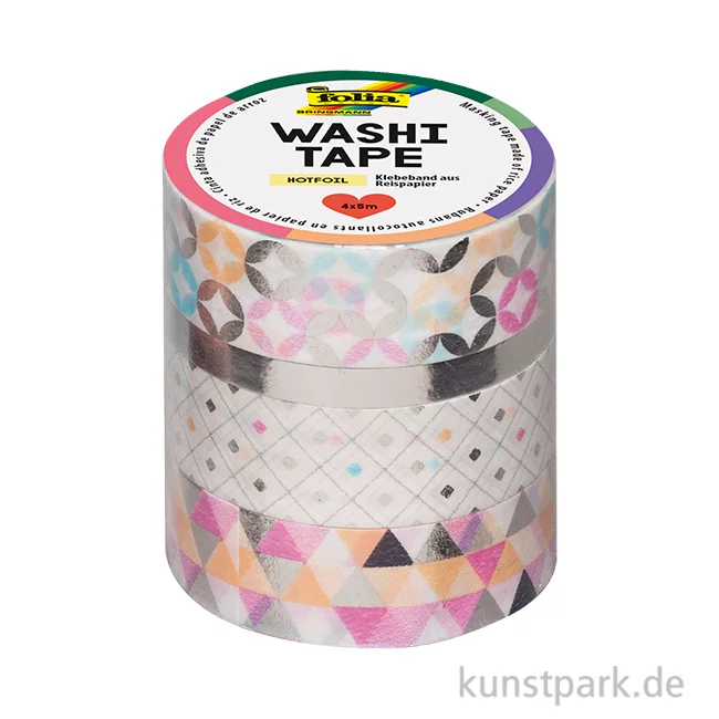 Artikelbild 1 des Artikels “Washi-Tape Hotfoil - SILBER, 4er Set, je 5 m “