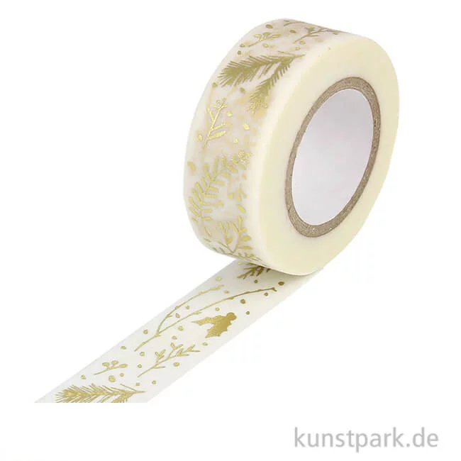 Artikelbild 1 des Artikels “Washi Tape - Nostalgic Christmas, Zweige Weiß-Gold, 10 m “