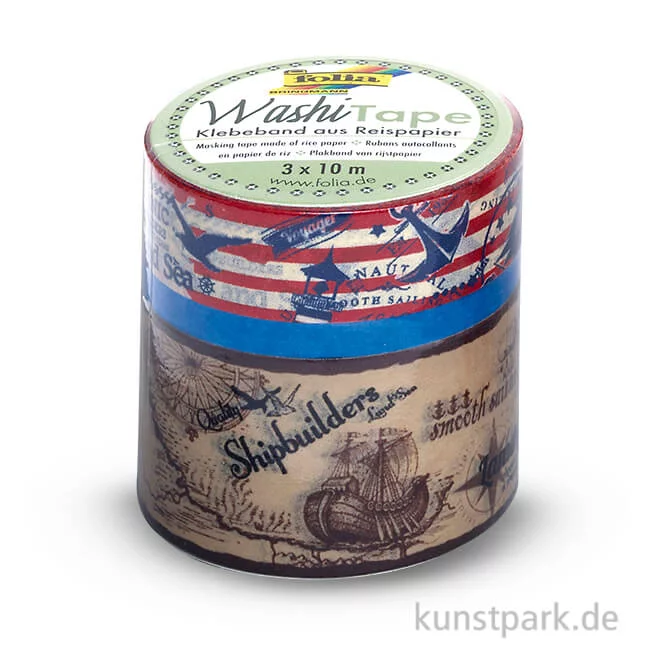 Artikelbild 1 des Artikels “Washi-Tape - Seefahrt, 3er-Set, je 10 m “